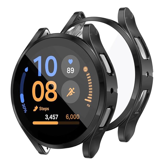 Set de Protecție 360° pentru Samsung Galaxy Watch FE – Carcasa cu protectie ecran, Claritate HD, Design Elegant - Negru