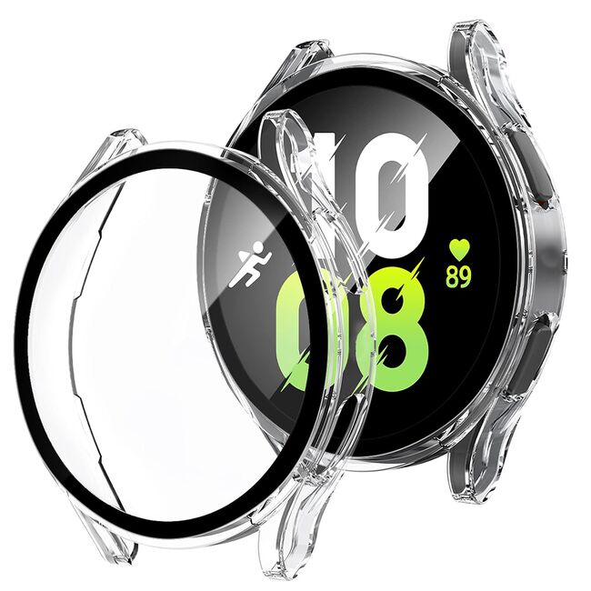 Set de Protecție 360° pentru Samsung Galaxy Watch FE – Carcasa cu protectie ecran, Claritate HD, Design Elegant - Transparent