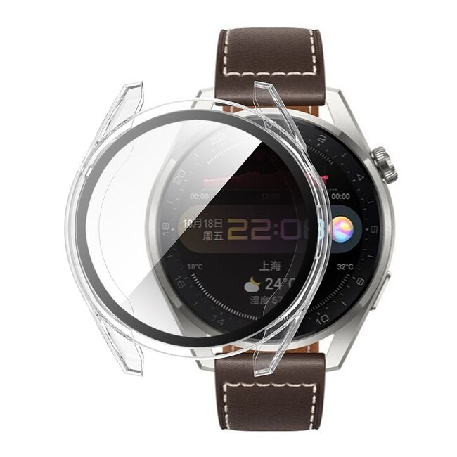 Set de Protecție 360° pentru Huawei Watch 3 Pro – Carcasa cu protectie ecran, Claritate HD, Design Elegant - Transparent