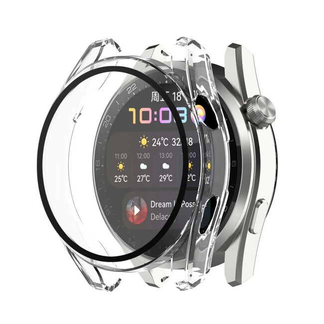 Set de Protecție 360° pentru Huawei Watch 3 – Carcasa cu protectie ecran, Claritate HD, Design Elegant - Transparent