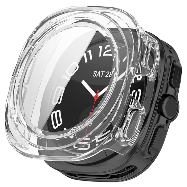 Set de Protecție 360° pentru Samsung Galaxy Watch Ultra (47mm) – Carcasa cu protectie ecran, Claritate HD, Design Elegant - Transparent
