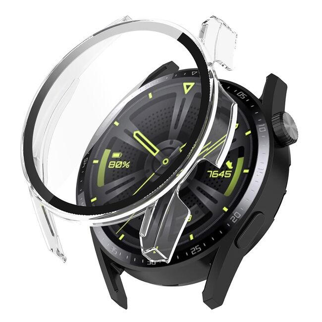 Set de Protecție 360° pentru Huawei Watch GT 3 (46mm) – Carcasa cu protectie ecran, Claritate HD, Design Elegant - Transparent