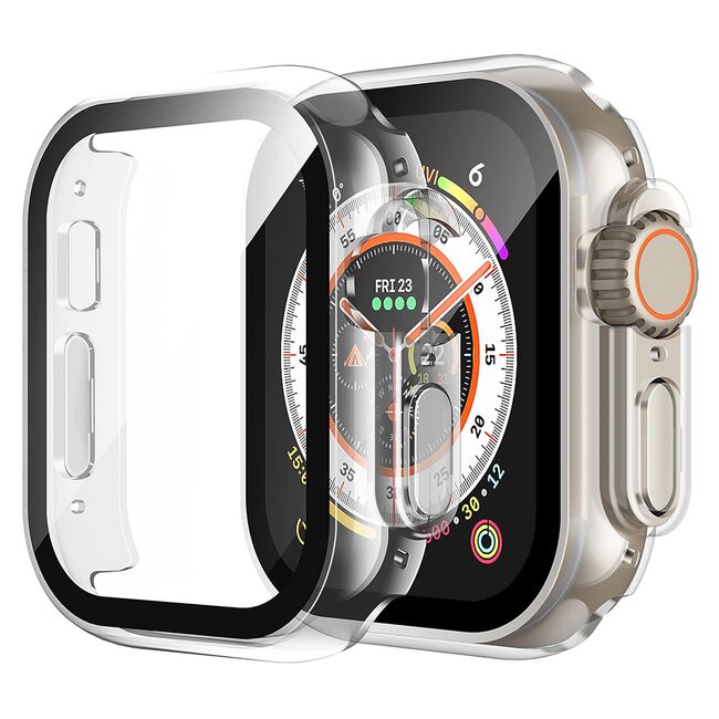 Set de Protecție 360° pentru Apple Watch Ultra / Ultra 2 – Carcasa cu protectie ecran, Claritate HD, Design Elegant - Transparent