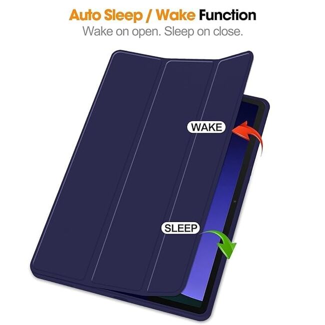 Husa pentru  Xiaomi Redmi Pad 2 Soft Shell cu functie wake-up/sleep si compartiment pentru stylus, tip stand - Dark blue