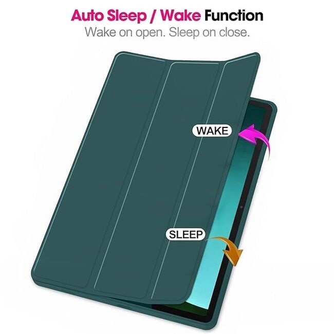 Husa pentru  Xiaomi Redmi Pad 2 Soft Shell cu functie wake-up/sleep si compartiment pentru stylus, tip stand - Verde