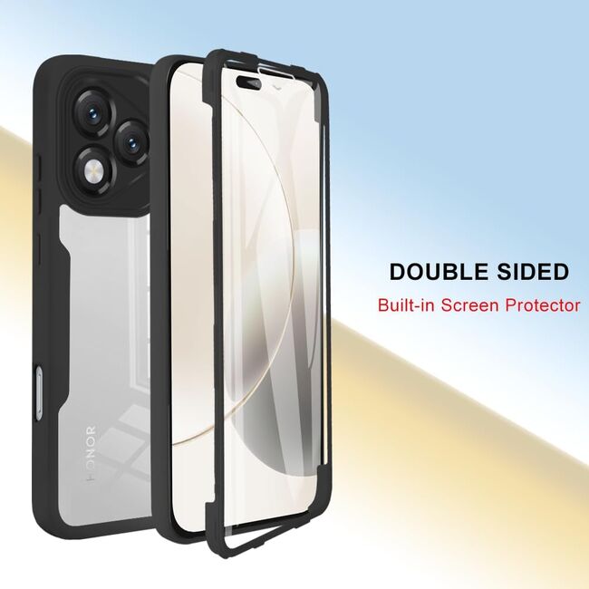 Set 360: Husa cu folie integrata pentru  Honor 400 Lite Protectie 360 fata / spate - Roz