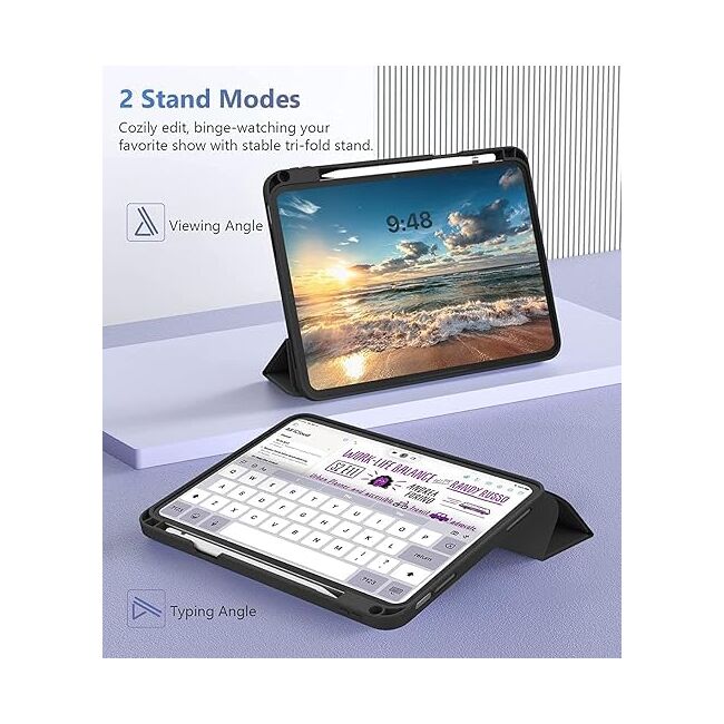 Husa pentru  Xiaomi Redmi Pad 2 Soft Shell cu functie wake-up/sleep si compartiment pentru stylus, tip stand - Verde deschis