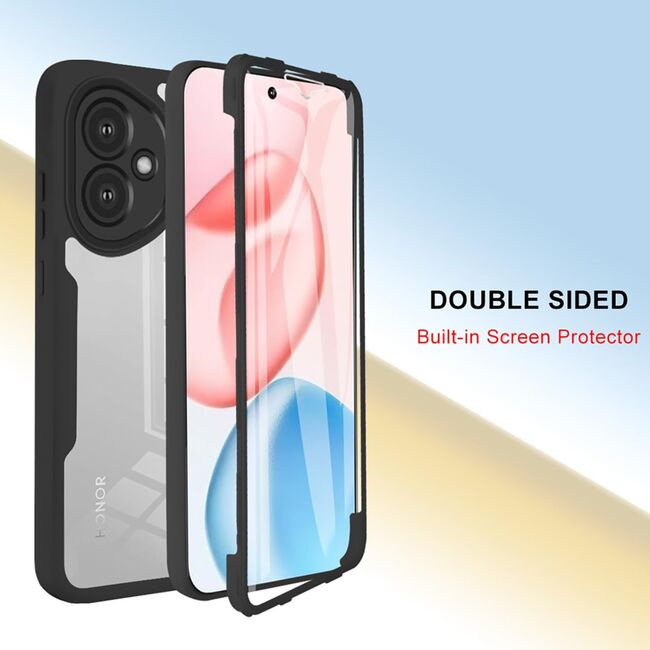 Set 360: Husa cu folie integrata pentru  Honor 400 Protectie 360 fata / spate - Roz