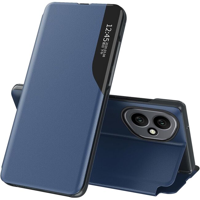 Husa pentru  Honor 400 tip carte, Smart View, Albastru