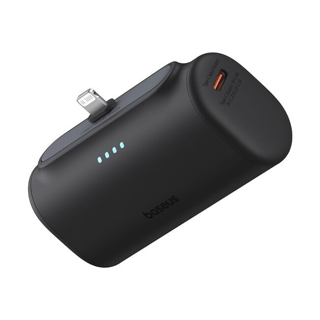 Power Bank pentru Telefon, Lightning, 20W, 5000mAh, Cablu Type-C - Baseus (P10068307413-00) - Black