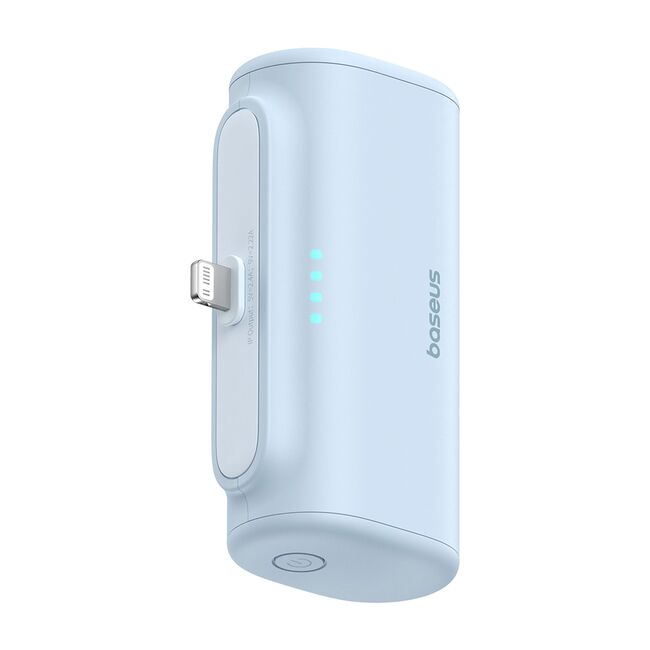 Power Bank pentru Telefon, Lightning, 20W, 5000mAh, Cablu Type-C - Baseus (P10068307413-00) - Bleu