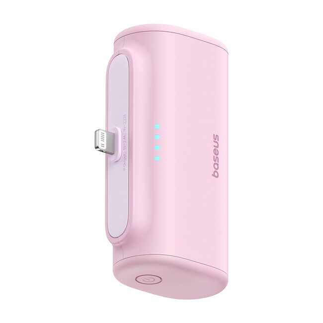 Power Bank pentru Telefon, Lightning, 20W, 5000mAh, Cablu Type-C - Baseus (P10068307413-00) - Baby Pink