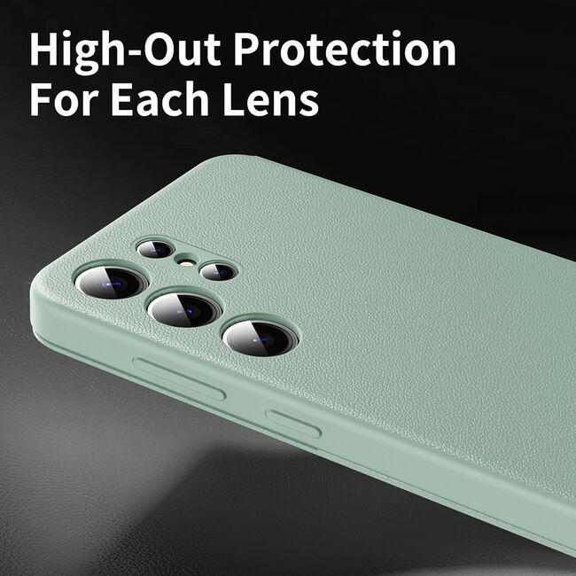 Husa pentru  Samsung Galaxy S24 Ultra Smart Window View Tip Carte – Design Premium, Vizualizare Inteligenta, Protectie 360°, Card Slot, Textura Mata Eleganta - Verde