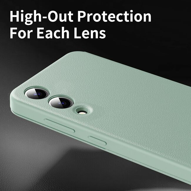 Husa pentru  Samsung Galaxy S25 Edge Smart Window View Tip Carte – Design Premium, Vizualizare Inteligenta, Protectie 360°, Card Slot, Textura Mata Eleganta - Verde
