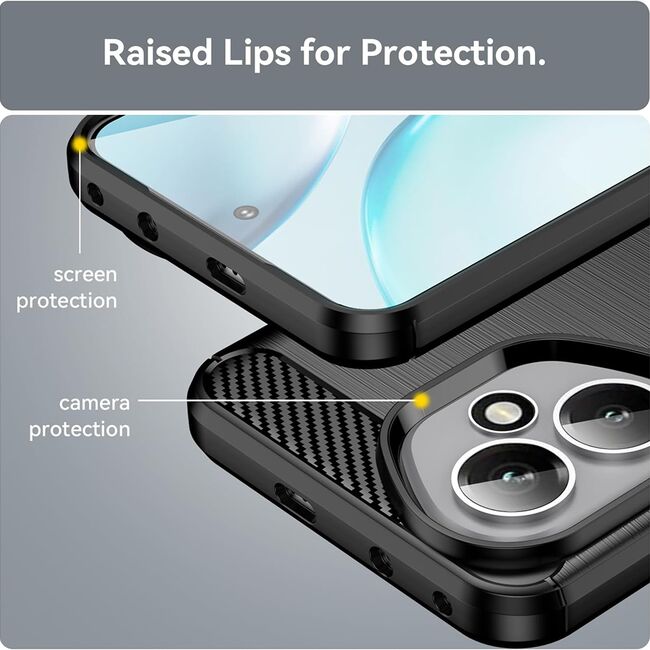 Husa pentru Honor 400 Carbon Liquid Silicone, Albastru