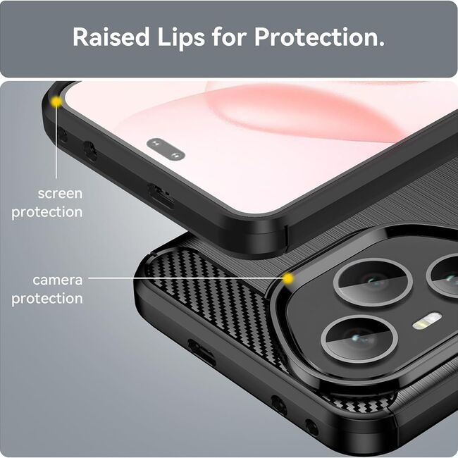 Husa pentru Honor 400 Pro Carbon Liquid Silicone, Albastru