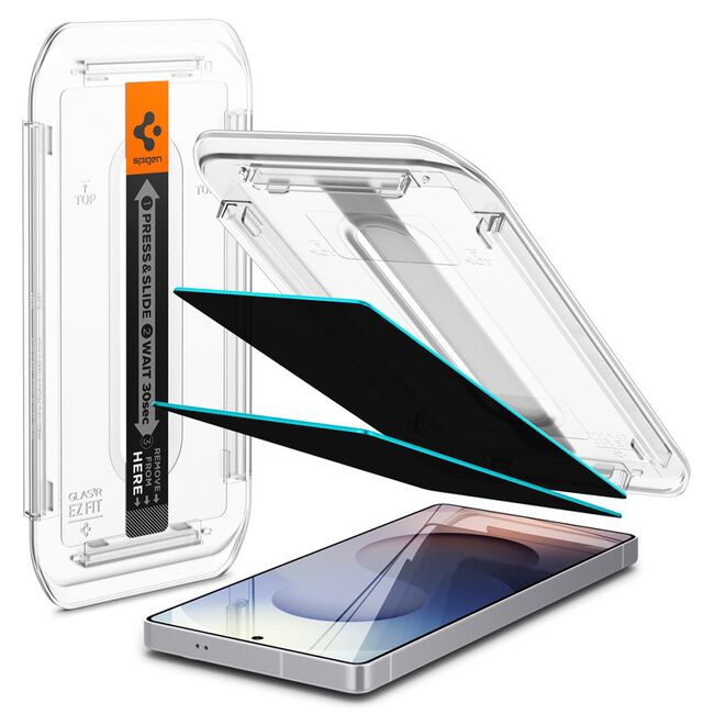 Folie pentru Samsung Galaxy S25 Ultra (set 2) - Spigen Glas.tR EZ FIT HD - Privacy