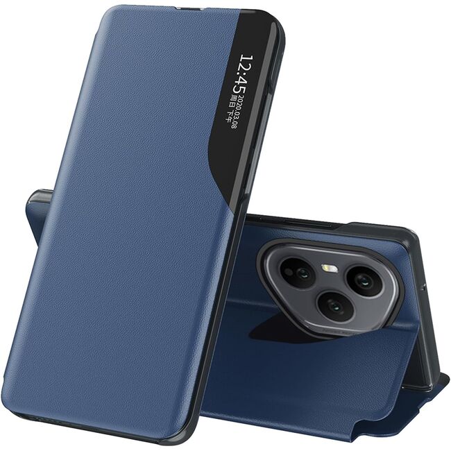 Husa pentru  Honor 400 Pro tip carte, Smart View, Albastru