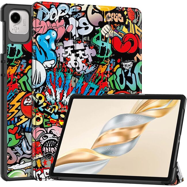 Husa pentru  Honor Pad X9a tip stand functie sleep/wake-up, protectie 360 - Graffiti