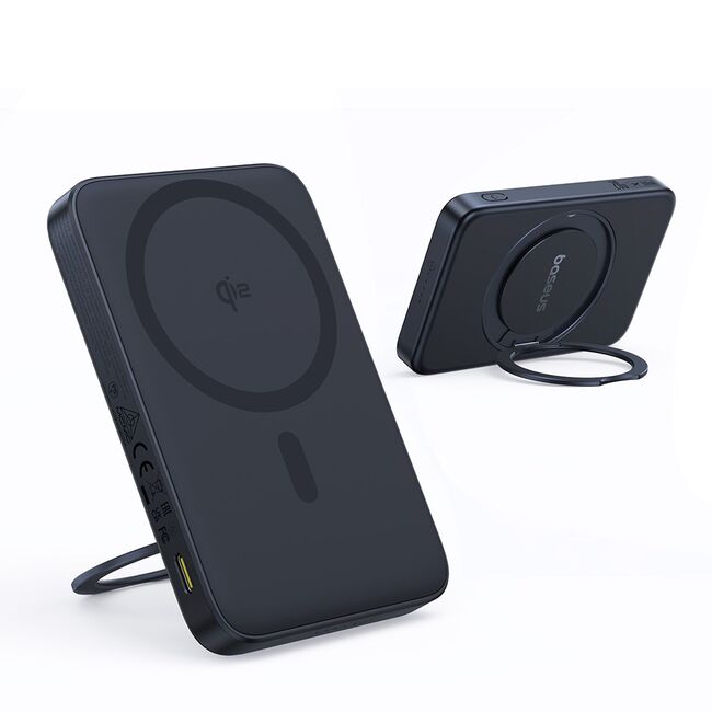 Acumulator Extern Type-C, Qi2, 20W, 5000mAh, with Cable Type-C - Baseus PicoGo - Negru