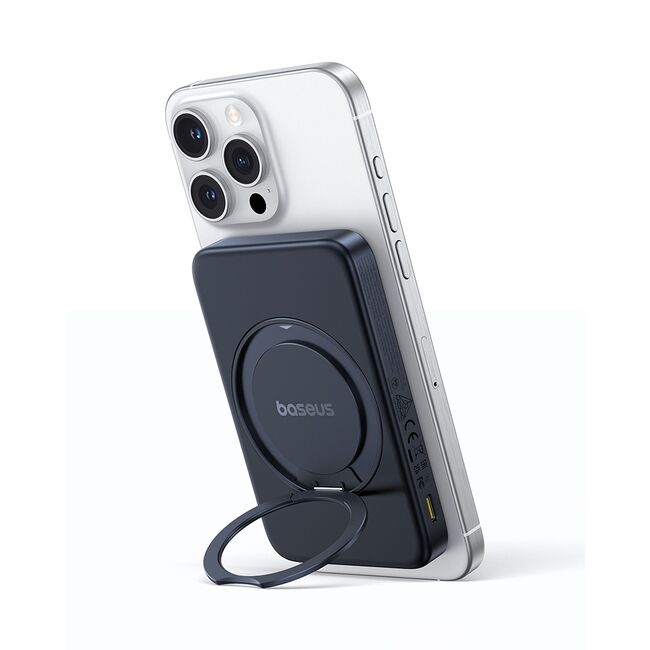 Acumulator Extern Type-C, Qi2, 20W, 5000mAh, with Cable Type-C - Baseus PicoGo - Negru