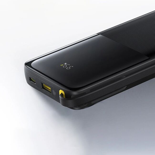 Baterie externa 10000mAh, 20W, Cablu Incorporat Type-C - Baseus Bipow 2 - Alb