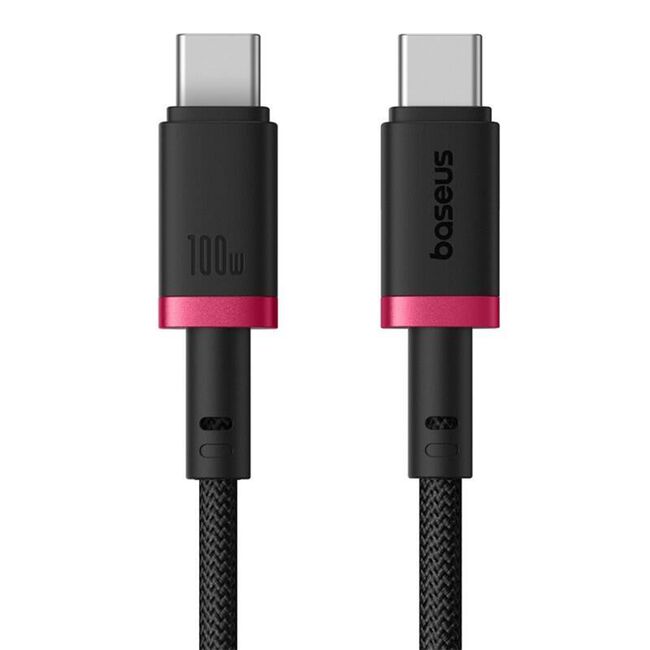 Cablu de Date USB-C, 100W, 2m - Baseus Dura - Red / Black
