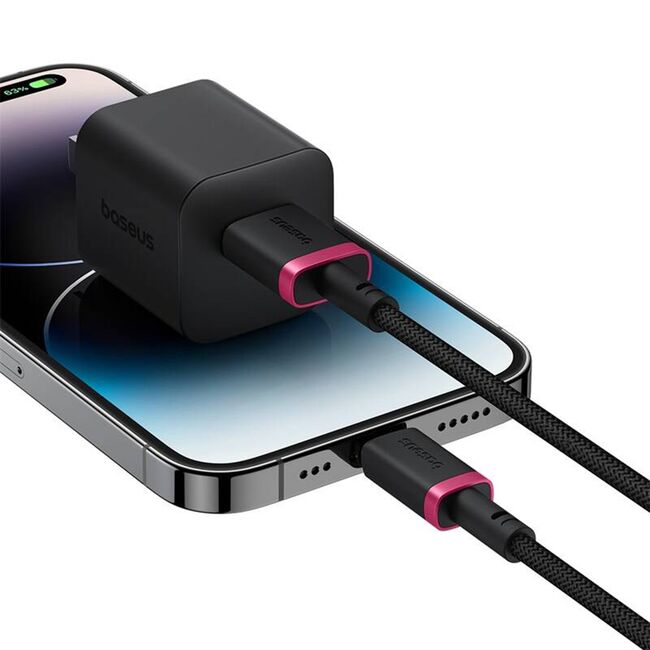 Cablu de Date USB la Lightning, 2.4A, 2m - Baseus Dura - Negru