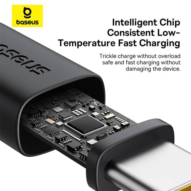 Cablu de Date USB la Type-C, 60W, 1m - Baseus Dura - Negru