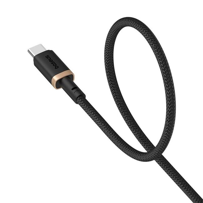 Cablu de Date USB la Type-C, 60W, 2m - Baseus Dura - Gold / Black