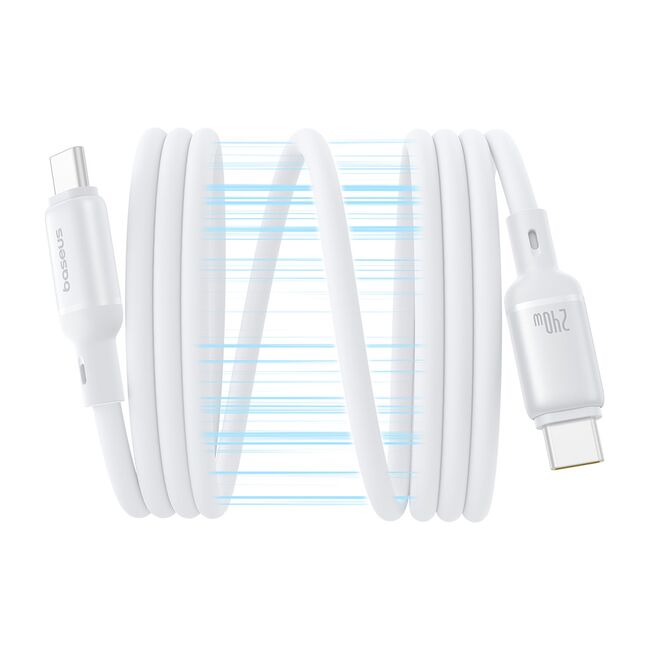 Cablu Type-C, 240W, Magnetic, 1m - Baseus PicoGo - Alb