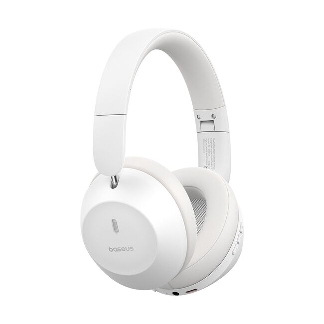 Casti Over-Ear, Sound Isolation, Bletooth 5.3, Foldable, Bass 30 Max, Type-C - Baseus Bass 30 Max - Moon White
