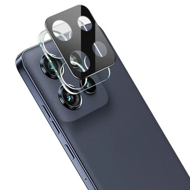 Folie de protectie camera pentru  Motorola Moto G86 din sticla securizata, Full Cover, Rezistenta 9H, Anti-Zgârieturi, montare usoara - Negru