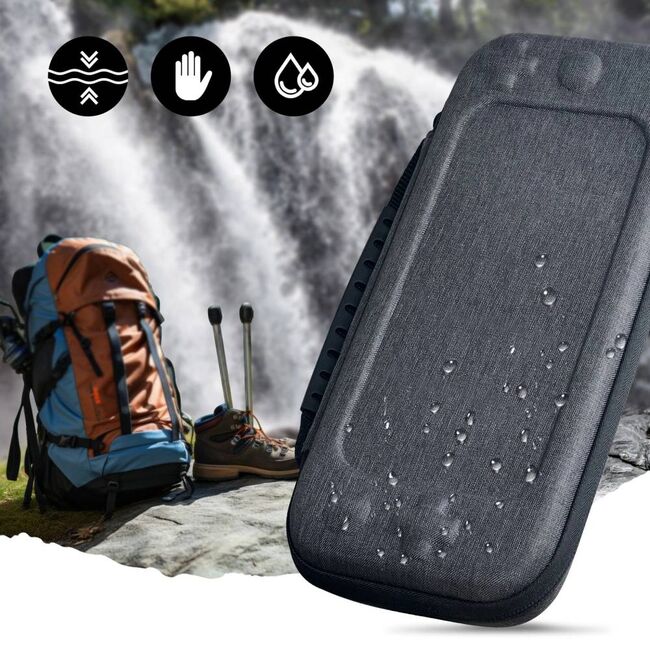 Husa durabila HardShield pentru Nintendo Switch 2 – Protectie Rigida, Compartiment pentru 10 Jocuri, Design Compact – Gri inchis
