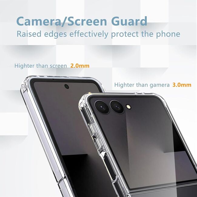 Husa pentru Samsung Galaxy Z Flip 7 Anti-Shock 1.5mm, transparent