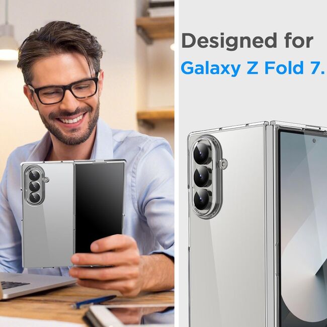 Husa pentru Samsung Galaxy Z Fold 7 Anti-Shock 1.5mm, transparent