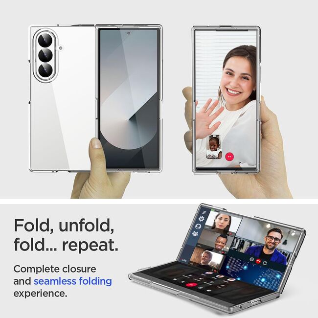 Husa pentru Samsung Galaxy Z Fold 7 Anti-Shock 1.5mm, transparent