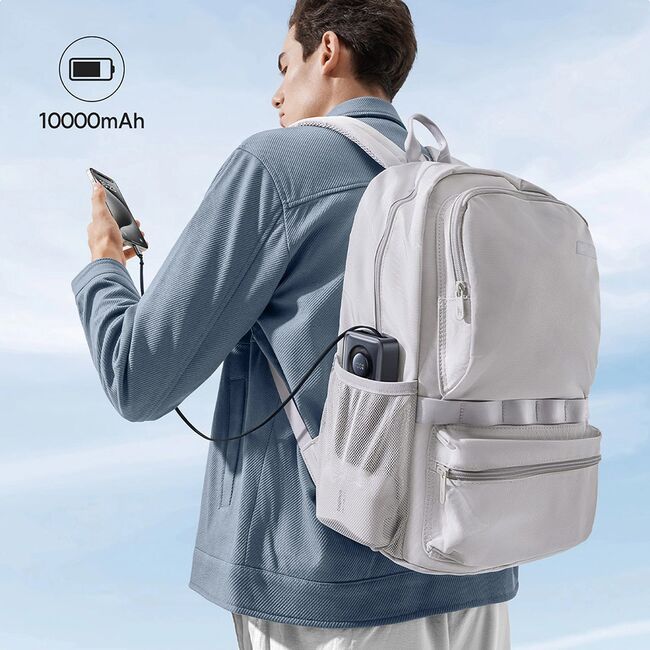 Power Bank 10000mAh, 30W, Cablu Incorporat Type-C - Baseus Free2Pull - Negru