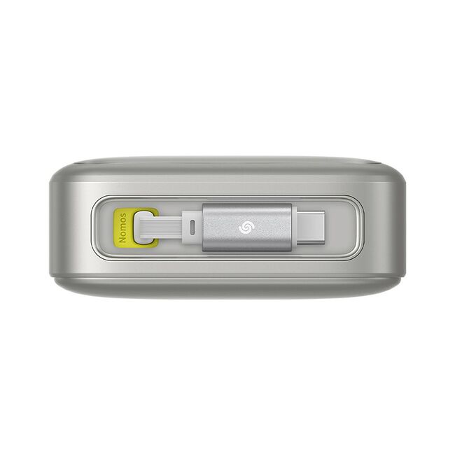 Power Bank 20000mAh, 65W, Cablu Incorporat Type-C - Baseus Free2Pull - Gri