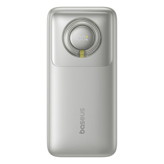 Power Bank 20000mAh, 65W, Cablu Incorporat Type-C - Baseus Free2Pull - Gri