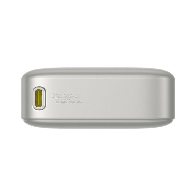 Power Bank 20000mAh, 65W, Cablu Incorporat Type-C - Baseus Free2Pull - Gri