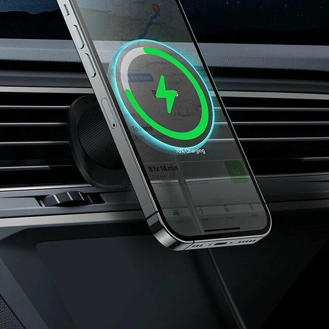 Suport Auto Grila de Ventilatie, Magnetic, 15W, 360° - Baseus - Negru