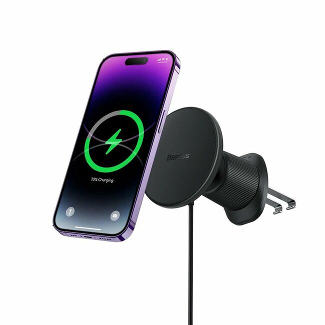 Suport Auto Grila de Ventilatie, Magnetic, 15W, 360° - Baseus - Negru