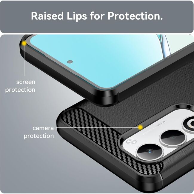 Husa pentru Oppo A5 4G, 5G / Oppo A5m Carbon Liquid Silicone, Negru