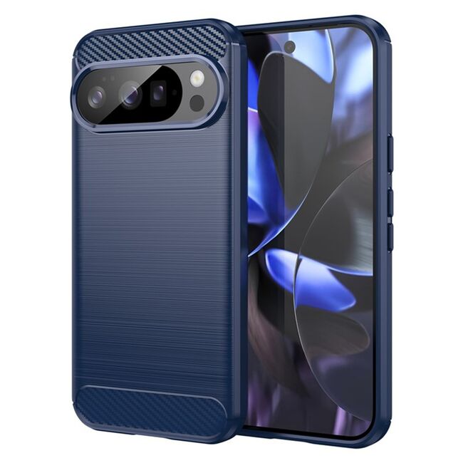 Husa pentru Google Pixel 10 / 10 Pro Carbon Liquid Silicone, Albastru
