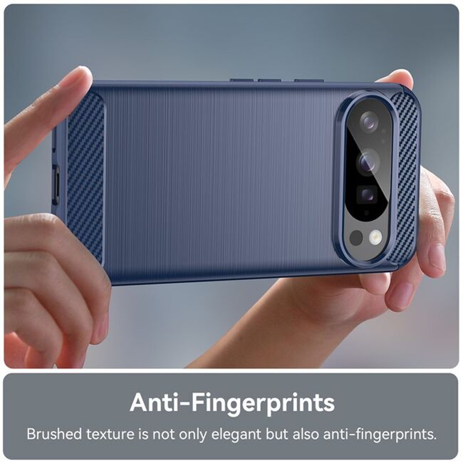 Husa pentru Google Pixel 10 / 10 Pro Carbon Liquid Silicone, Albastru
