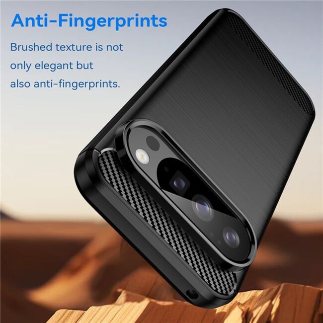 Husa pentru Google Pixel 10 / 10 Pro Carbon Liquid Silicone, Negru