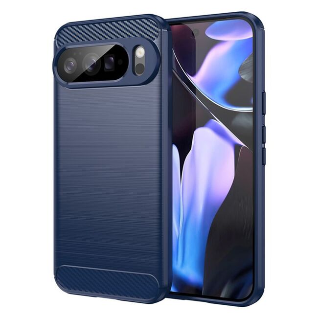 Husa pentru Google Pixel 10 Pro XL Carbon Liquid Silicone, Albastru