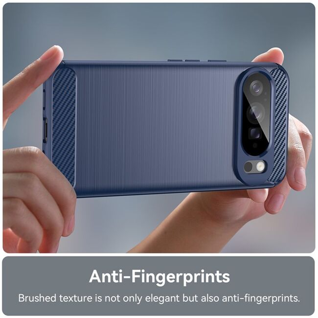 Husa pentru Google Pixel 10 Pro XL Carbon Liquid Silicone, Albastru