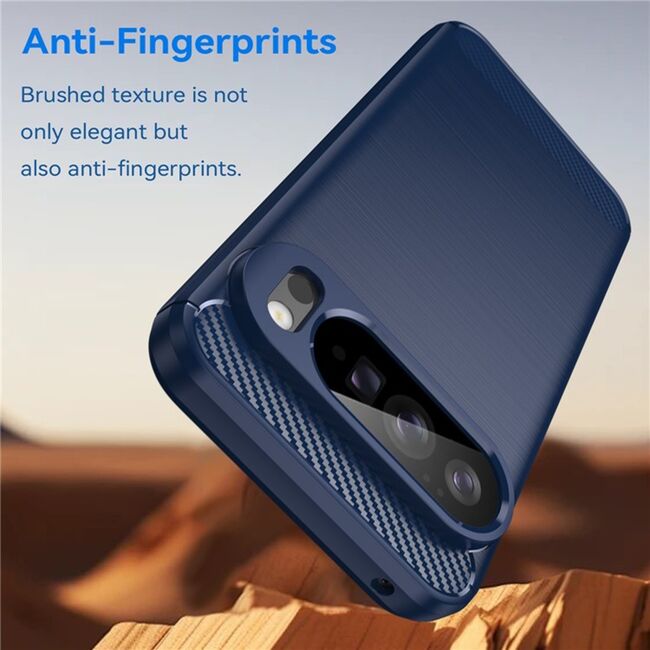 Husa pentru Google Pixel 10 Pro XL Carbon Liquid Silicone, Albastru